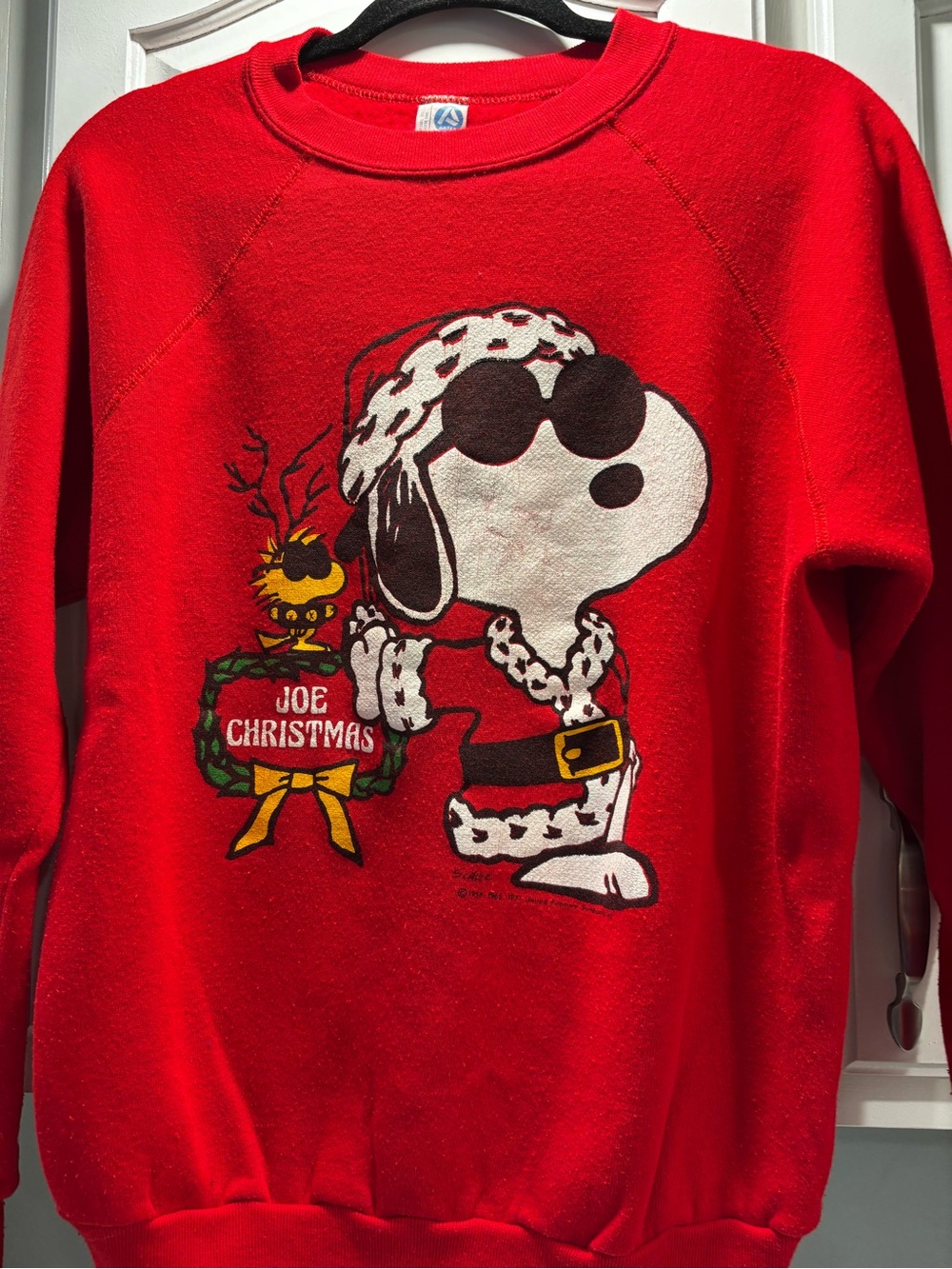Vintage Red Snoopy 'Joe Christmas' Crewneck Sweater